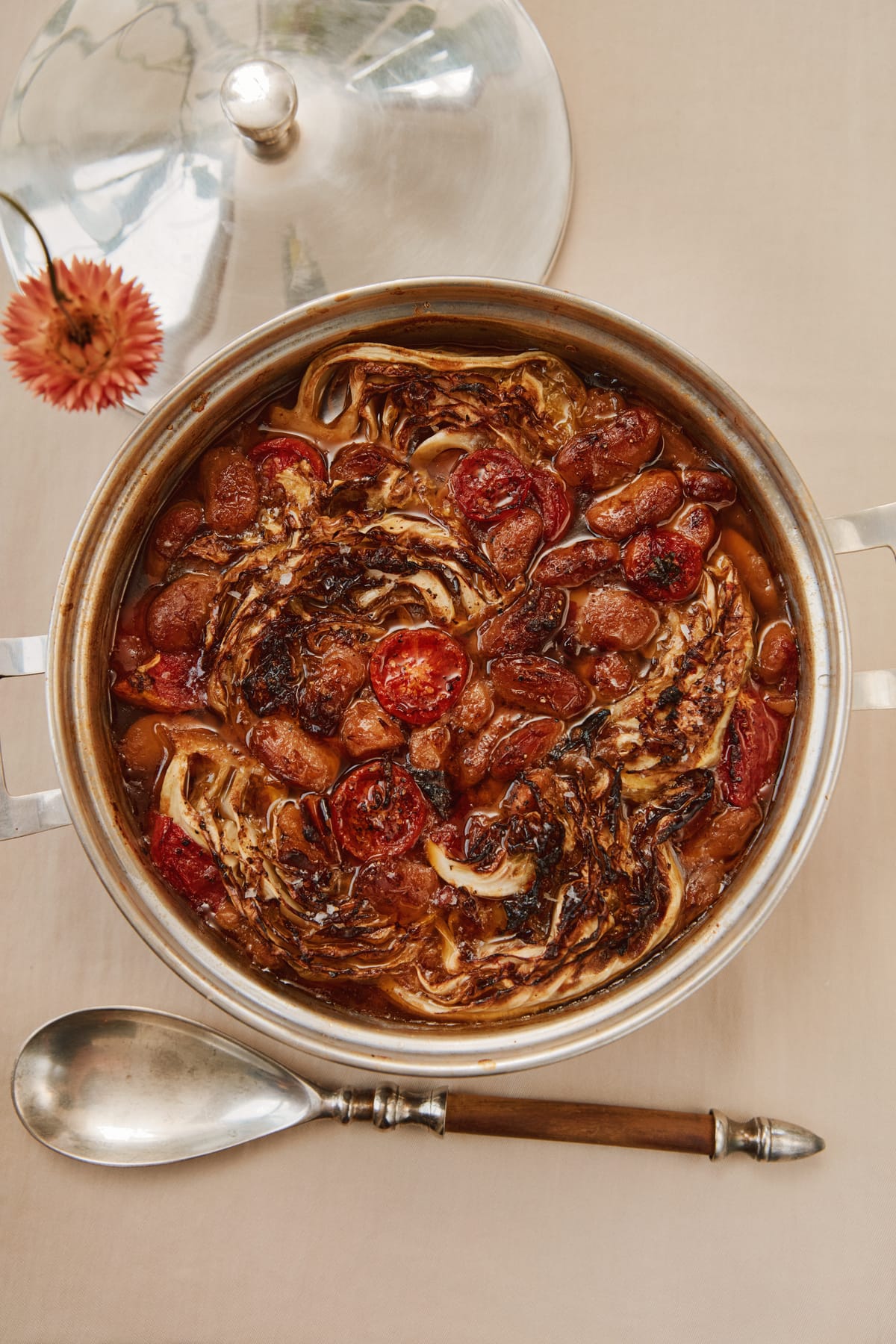 Caramelized Beans with Tomato & Cabbage