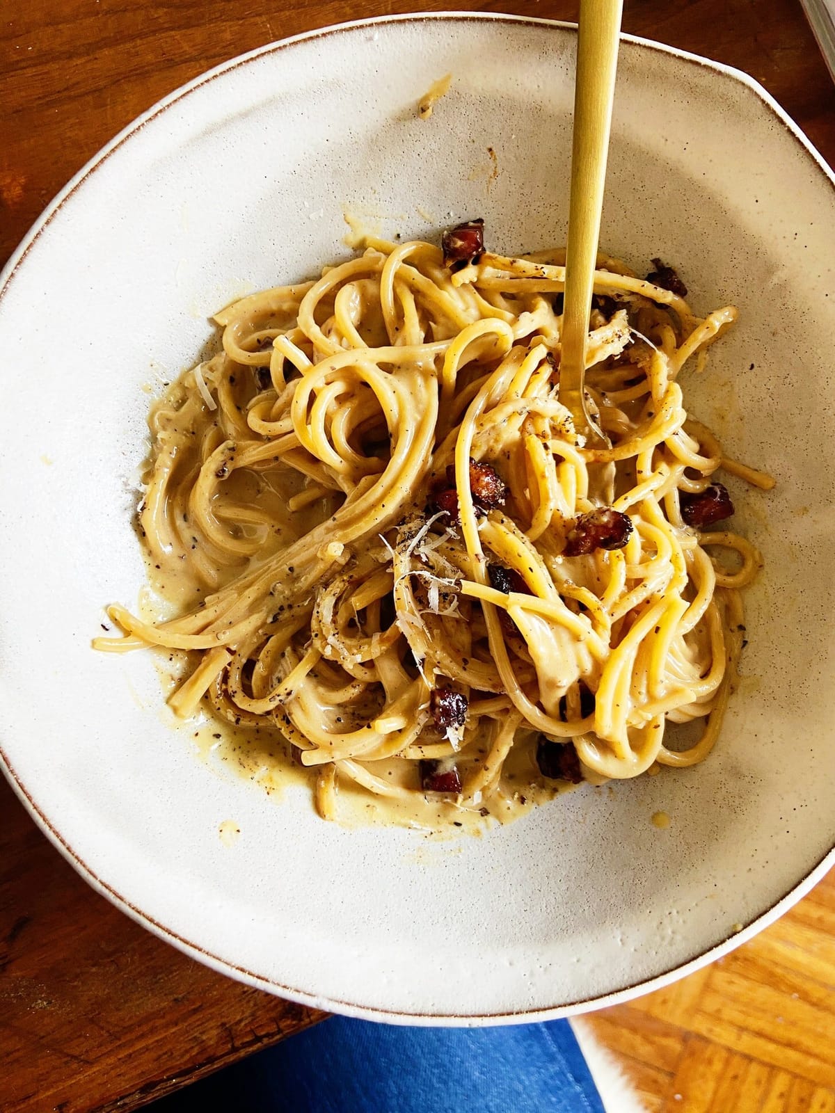 Spaghetti Carbonara For One
