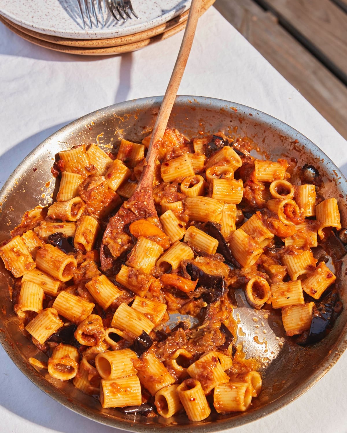 Roasted Eggplant Pasta with Parmesan Breadcrumbs - Alison Roman