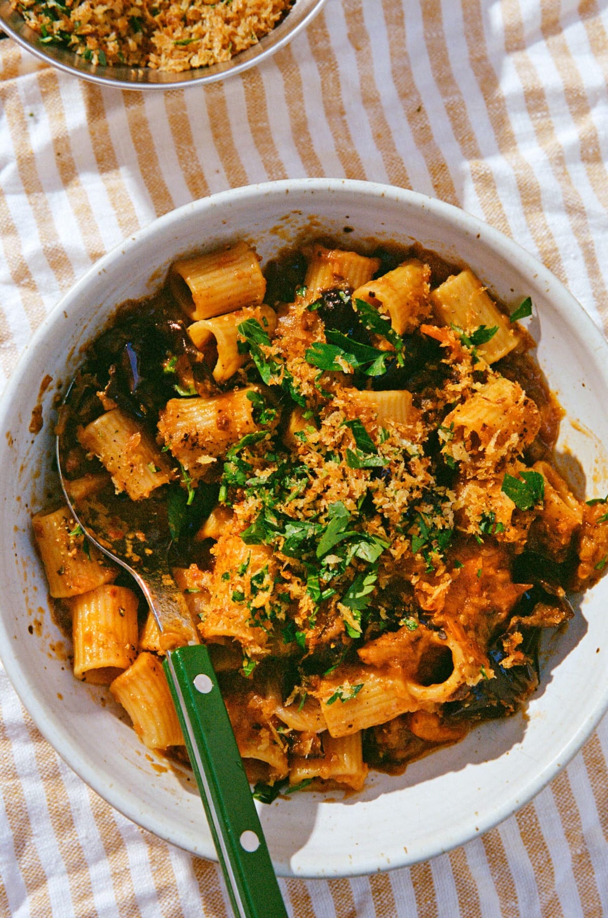 You made the roasted eggplant pasta
