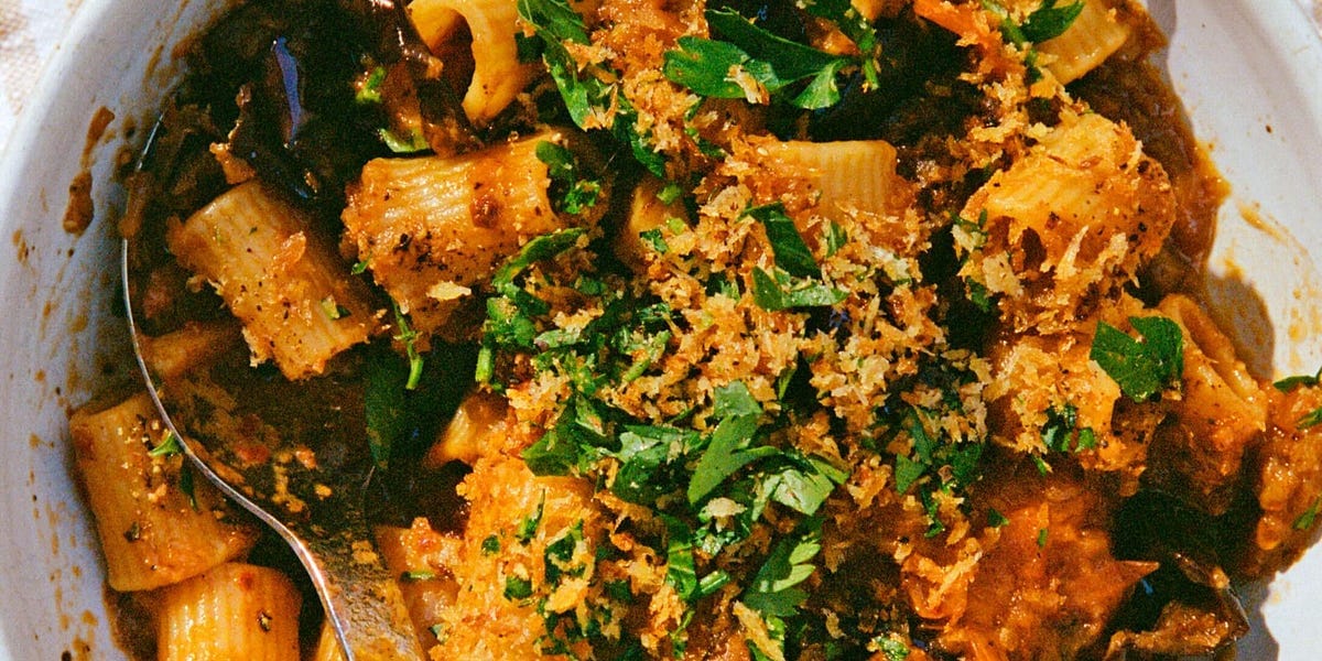 You made the roasted eggplant pasta - Alison Roman